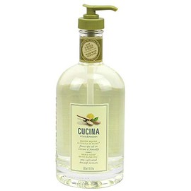 Fruits & Passion [Cucina] - Sea Salt and Amalfi Lemon Hand Soap, Kitchen Liquid Hand Soap, Vegan-Friendly, Natural Moisturizing Hand Wash in Glass Hand Soap Dispenser (16.9 fl oz)