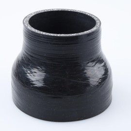 AC PERFORMANCE ID 3.5" to 2.5" (89mm to 63mm) Silicone Hose Straight Reducer 4-Ply Reinforced Black, 3" Length
