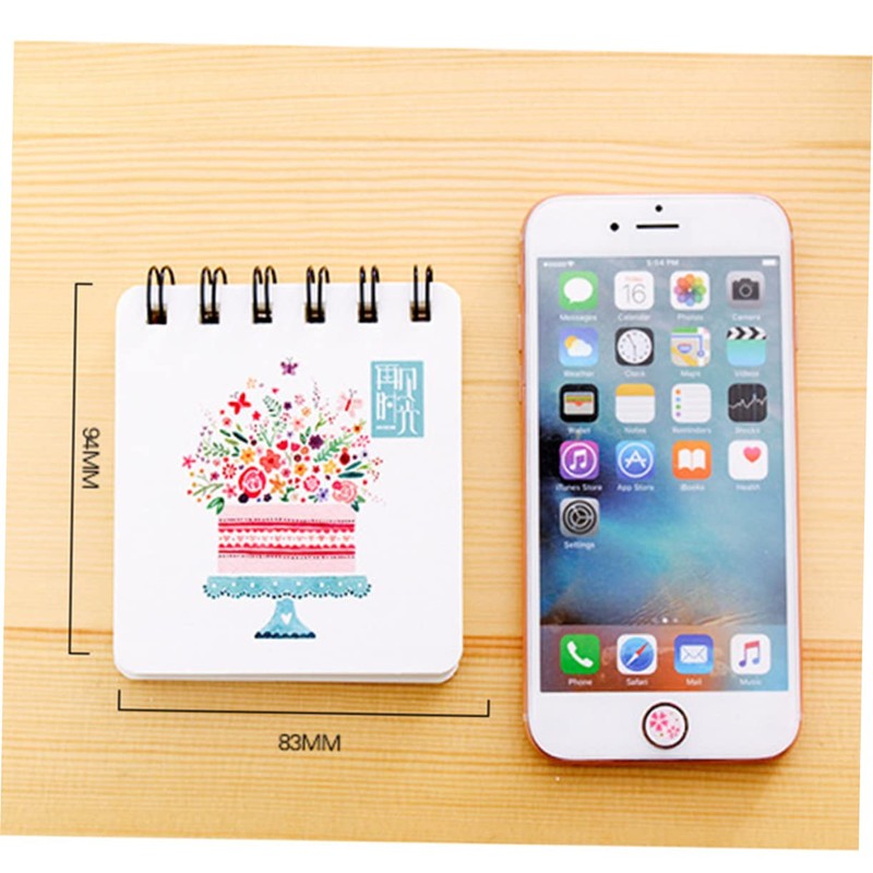 Operitacx 8pcs Escritorios Portable Notepad Floral Notebook Mini Ruled Lined
