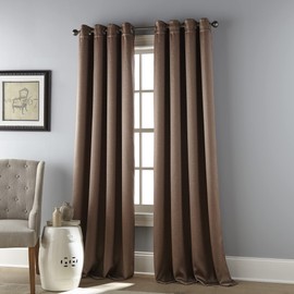 Stratford Park Blackout Thermal Grommet Single Curtain Panel, Header Size 2", Blackout, Bronze, Includes: Single Curtain Panel, Size 52 x 84 (Branch1)