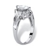 Sterling Silver Marquise Cut Cubic Zirconia Engagement Anniversary Bypass Ring