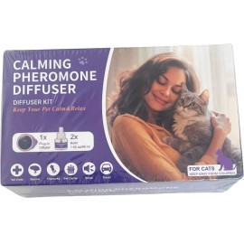 Unbranded Calming Pheromone Diffuser Kit for Cats - Plug in Diffuser + 2X Refill