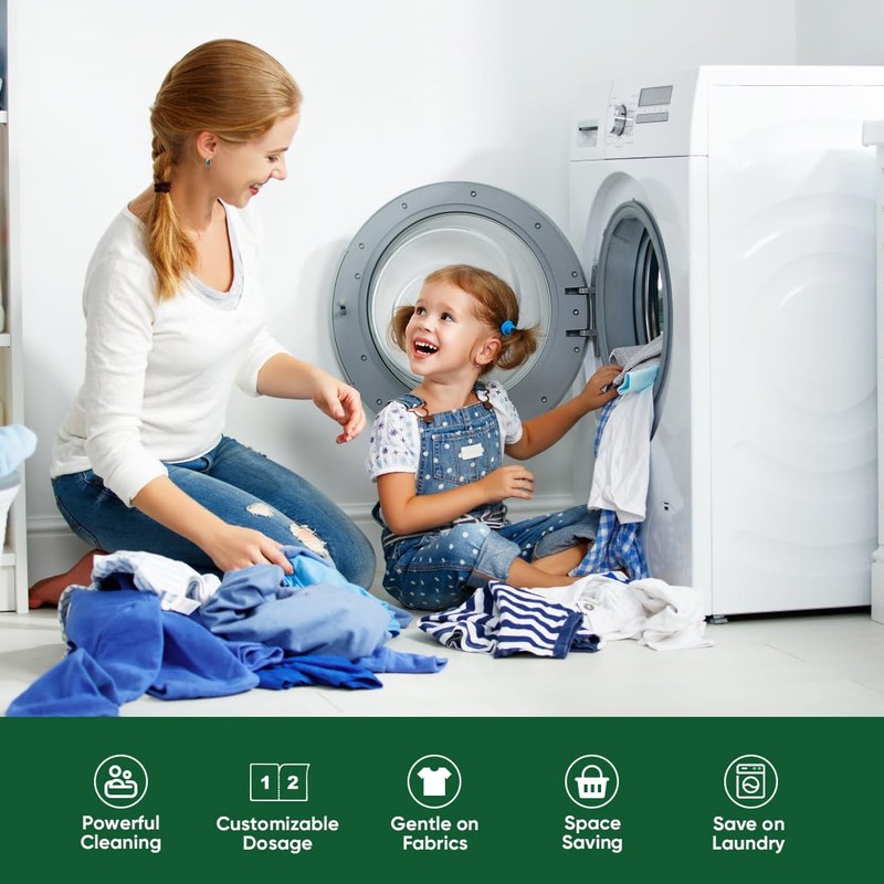 AIDEA Laundry Detergent Sheets, Washer Sheet Detergent, No Plastic Jug,