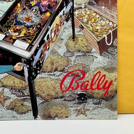 Bally Atlantis Pinball Flyer Original 80s Promo Retro Gameroom Art Ocean Vintage