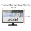 Anti Blue Light Screen filter for 19 Inches Widescreen Desktop