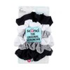 scunci, 6 pcs scrunchies, Black, Gray, White, 33459