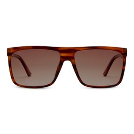 Peepers by PeeperSpecs Men's Jersey Sun Polarized Square Sunglasses, Tortoise Horn, +0.00