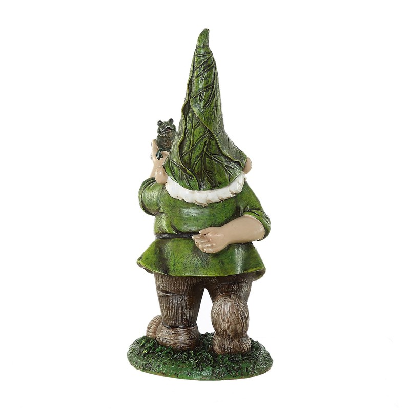 Topadorn Resin Gnome Statue - Outdoor Garden Decorative Frog Statuary