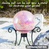 VCUTEKA Gazing Ball, Iridescent Crackled Glass Mosaic Gazing Balls Sphere