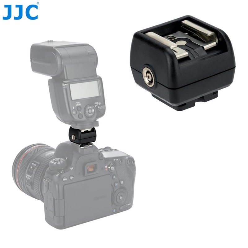 JJC Flash Hot Shoe Adapter with Sync Socket for Standard