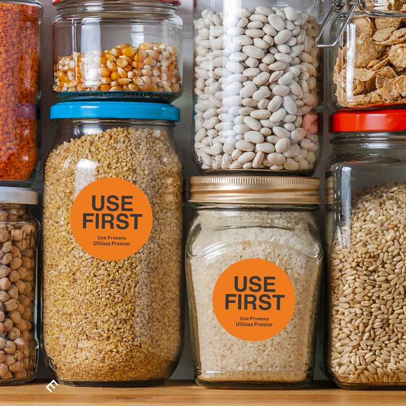 Hybsk USE First Stickers Restaurant Food Service FIFO Label 1.5