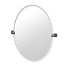 Gatco 4059MXLG Elevate Frameless Oval Mirror, Matte Black, 32"H