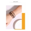 Jextech Pulsera De Timón De Acero Cuerda Cuero Genuino Vintage