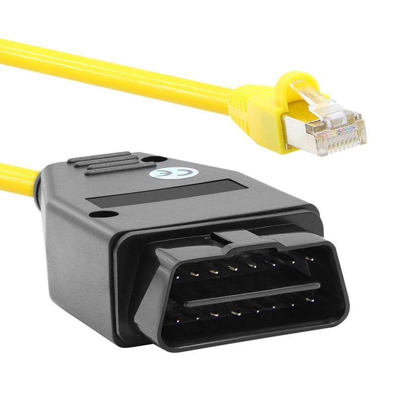 Yellow Cable 2M Data Line 12V RJ45 Adapter Ethernet to