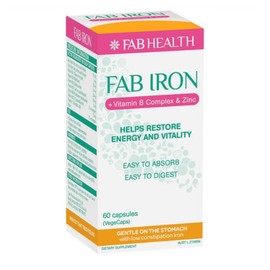 Pop Iron Vitamin B Complex Zinc 60 Capsules 2x / 팝 아이언 비타민B 복합 아연 60캡슐 2개