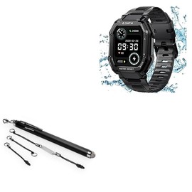 BoxWave Stylus Pen Compatible with Amaztim M2 Smart Watch (1.69 in) - EverTouch Capacitive Stylus, Fiber Tip Capacitive Stylus Pen - Jet Black