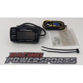 RacingPowerSports LED 12V Backlit Tach Tachometer Hour Meter ATV Boat Bike UTV