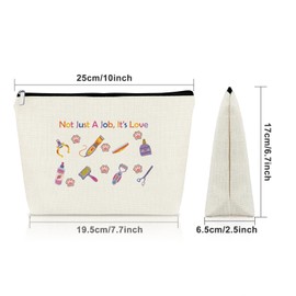 Sazuwu Dog Groomer Gifts for Women Makeup Bag Groomer Pet Lover Funny Birthday Gifts for Dog Mom Owner Gift Grooming Item Cute Animals Puppy Hairdresser Groomers Appreciation Gift Cosmetic Bag