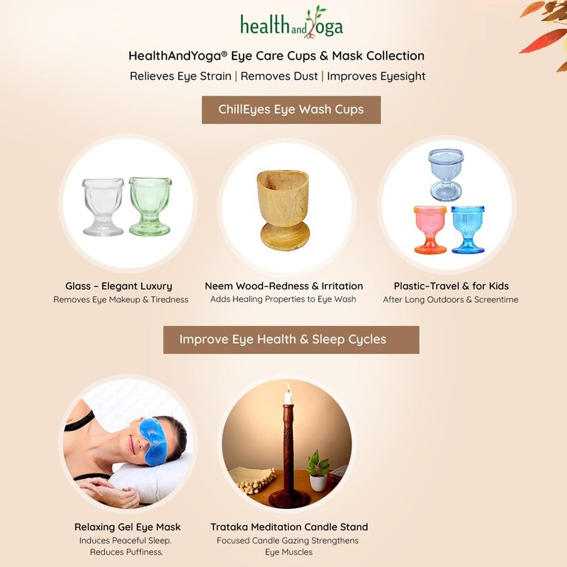 ChillEyes Neem Wood Eye Wash Cups - Ayurvedic Healing with