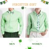 Eyret Shamrock Necktie Set St Patricks Day Neck Ties and