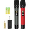 Wireless Microphones, Professional UHF Metal Dual Handheld Cordless Dynamic Mic