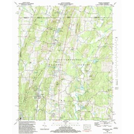 YellowMaps Cohutta GA topo map, 1:24000 Scale, 7.5 X 7.5 Minute, Historical, 1982, Updated 1984, 26.8 x 22 in - Polypropylene