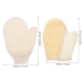 PRETYZOOM 2piezas Guantes de Baño Exfoliantes para Ducha Guante de Spa para Eliminar Células Muertas Piel para Hombres y Mujeres
