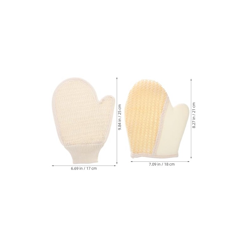 PRETYZOOM 2piezas Guantes de Baño Exfoliantes para Ducha Guante de