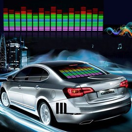 F AND B LED LIGHT Sound Music Beat Activated Car Stickers Equalizer Glow LED Light Audio Voice Rhythm Lamp (18In X 4.5In (45cm X 11cm), Colorful)