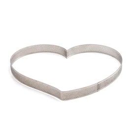 Decora 0064087 Perforated Stainless Steel Heart Baking Frame 24 x 22 x 3.5 H cm