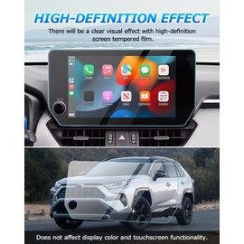 IIKSDII Autorder Screen Protector for 2023 2024 Toyota RAV4 Accessories 10.5 Inch Tempered Glass 9H Navigation Touchscreen Protective Film