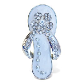 COTA Global Flip Flop Sparkling Refrigerator Magnet 2" - Rhinestone Beach Magnet for Kitchen Fridge & Locker, Home Decor & Office Decorative Novelty
