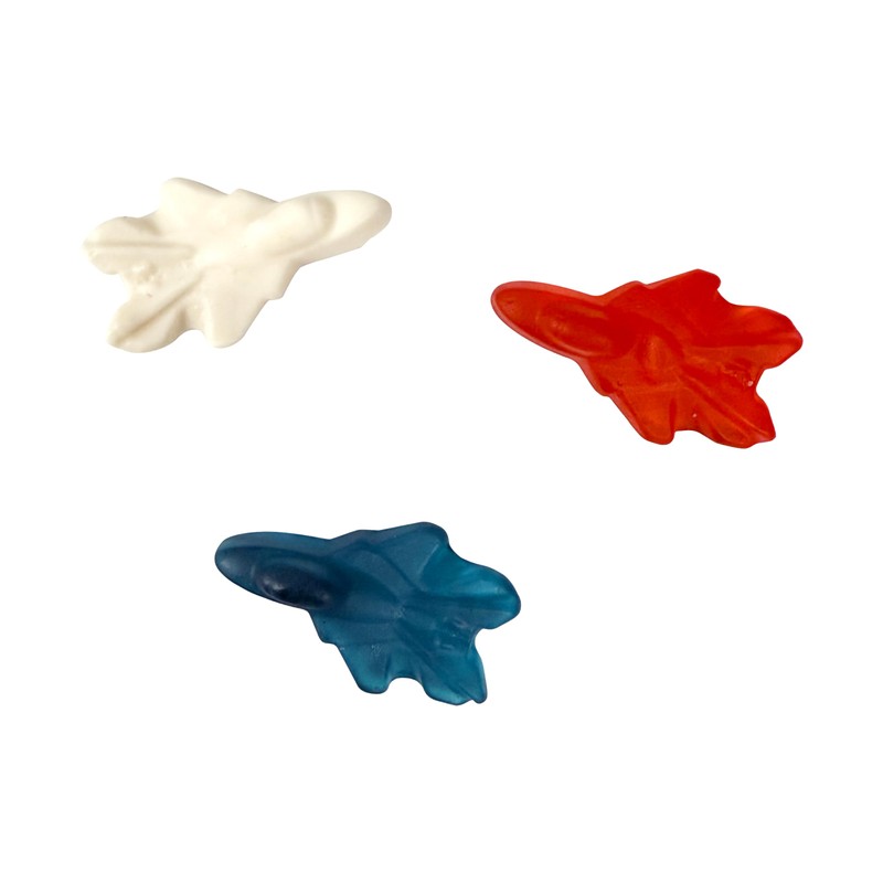 Red, White & Blue Candy Airplane Gummies, 1 Pound Bulk