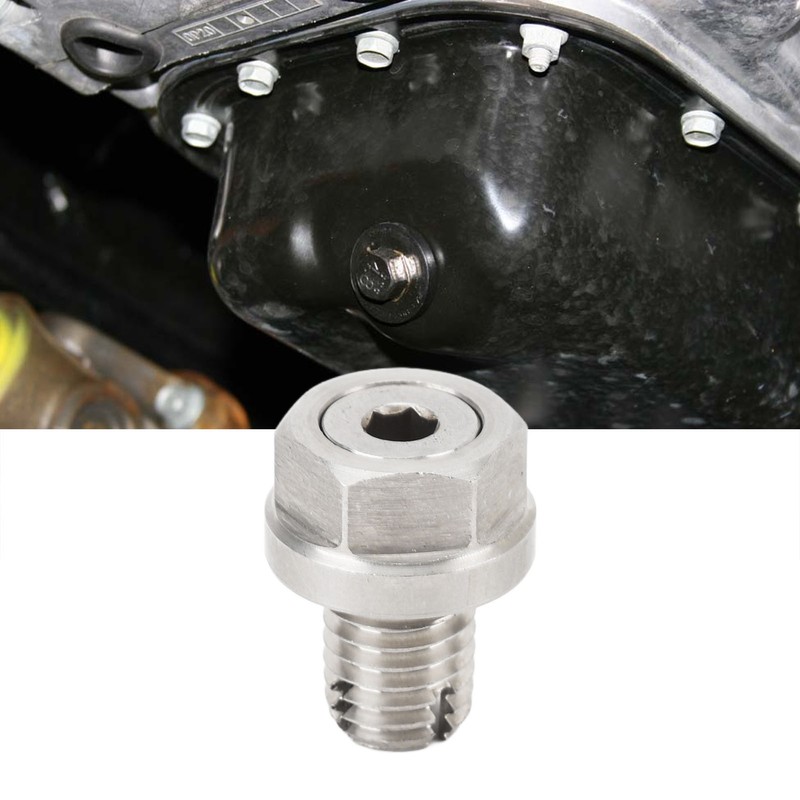 Piggyback Oil Drain Plug Stainless Steel Oversize Self Tapping Oil