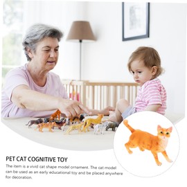 KONTONTY Realistic Cat Model Figurine Lifelike Home Decoration Educational Plastic Adornment for Offices Dorms Multi Purpose Cat Model Decor