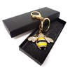 Honbay 1PCS Rhinestone Little Bee Keychain Bumble Bee Sparkling Keyring