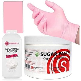 Bikini Sugaring Brazilian hair removal Package with Paste, Drying Powder, Applicator, Gloves by Sugaring NYC