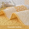 WONGS BEDDING Yellow Quilt Twin Size, Bohemian Stripe Quilt Sets