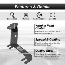 ROMELACK Ditch Light Bracket Heavy Duty Steel Hood Mount Brackets Compatible with GMC Sierra 1500 2019-2021(No Drilling)