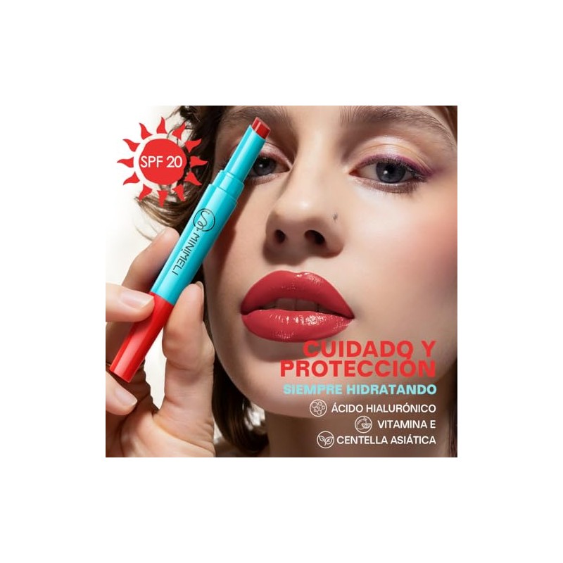 Delineador y Brillo Labial 2 en 1, Textura Ligera y