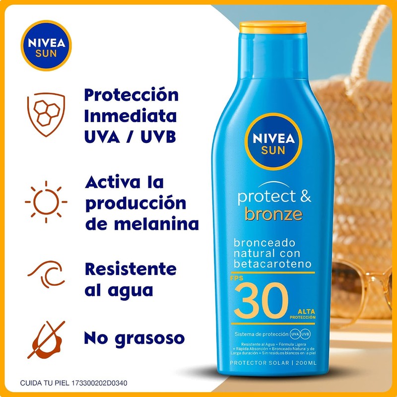 Protector Solar Corporal NIVEA SUN Protect & Bronze FPS 30
