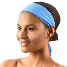 DONNA Active WEAR, Yoga Hairbands for Travel Fitness Athletic Elastic Moisture, Headband Highly Absorbent Perfect for Any Workout, Women's Workout Headbands Non Slip Sport, 1pc Blue Color