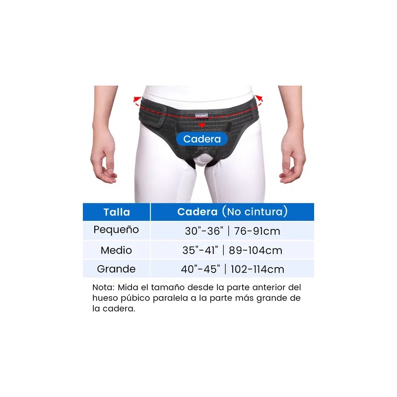 Velpeau Faja Hernia Inguinal Braguero Bilateral Para Adultos
