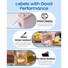 4-Rolls P21 Label Tape Transparent 180 Labels/Roll,14x40mm (0.55"x1.57"),Thermal Paper Compatible
