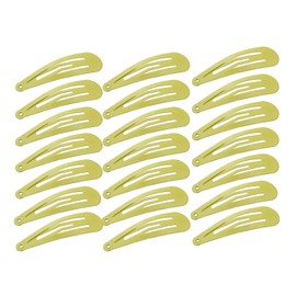 Motanar 50 Pack of Snap Hair Clips Hair Barrettes for Kids, Girls and Women, 50 mm (Yellow)