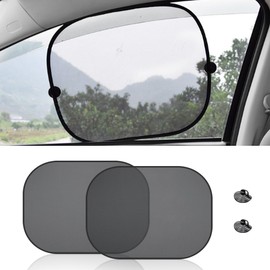 2PCS Car Window Shades, Car Sunshade Side Window Cover, Cling Sunshade for Baby, Sun, Glare, and UV Rays Protection for Your Child, Blocks Over 98% of Harmful UV Rays (17.2"x14")