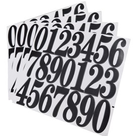 Black Vinyl Numbers Stickers 3 Inch Self Adhesive - Mailbox Numbers Sticker for Mailbox, Signs, Window, Door, Cars, Trucks, Home, Business, Address Number (4 Sets, 84 Pieces)