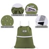 Drawstring Backpack String Bag Sackpack Cinch Water Resistant Nylon for
