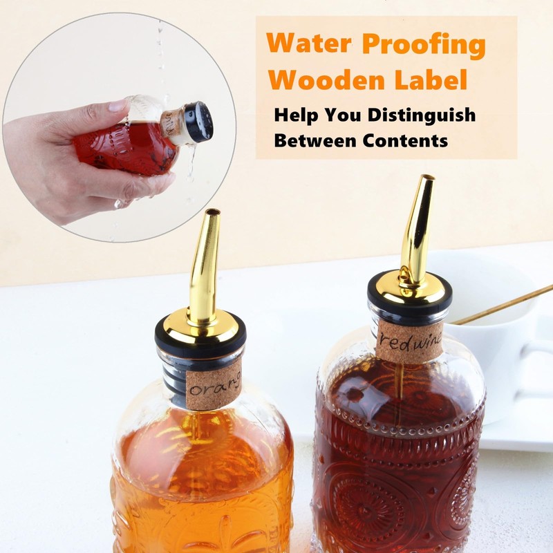 Shining Craft Syrup Dispenser Bottles Set, 4 Pack 7 OZ