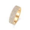 PAVOI 14K Yellow Gold Plated Cubic Zirconia Wide Eternity Statement